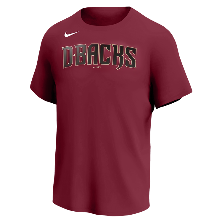 Diamondbacks MLB Adult League Team Jerseys - Official Nike MLB Wordmark Poly Tees - N223